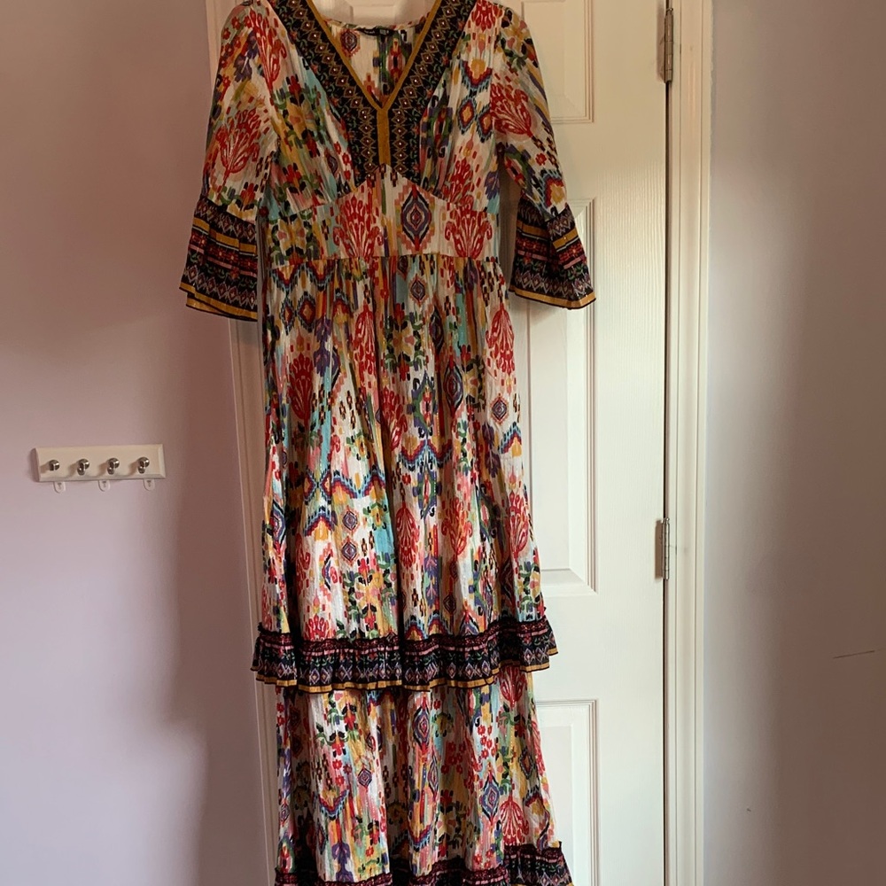 Splash Multicolor Bohemian Maxi Dress